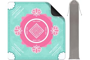 Ufeiyy Mahjong Mat with Carrying Bag- 32" x32"Non-Slip Noise Reduction Gaming Mat for Mahjong/Poker/Board Games/Card Games/Dominoes (Green)