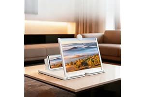 14 inch Mobile Phone Magnifier Screen, 3D HD Magnifying Projector Screen Enlarger for Movies Videos and Gaming, Foldable Phon