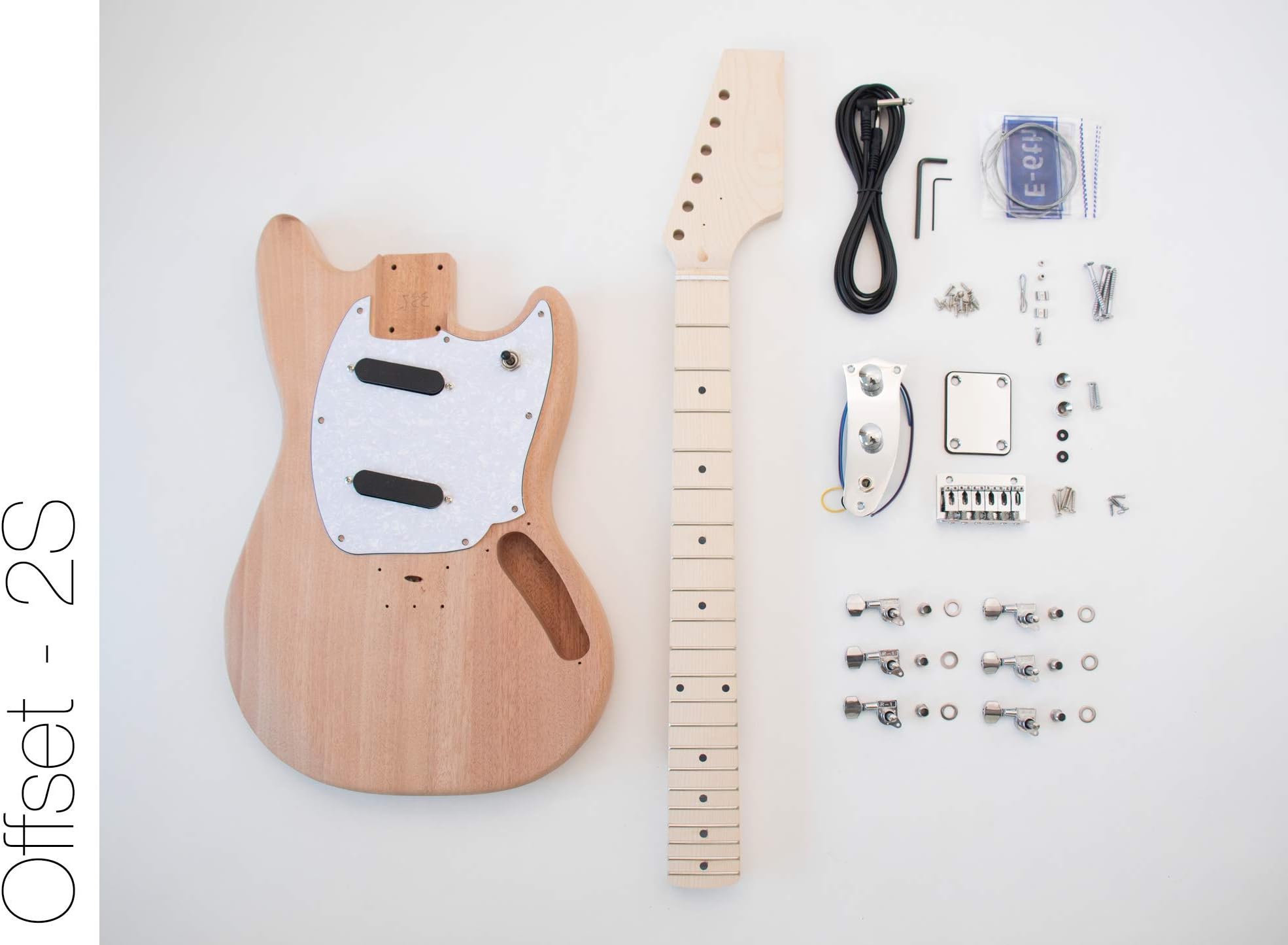 The FretWire DIY Electric Guitar Kit - Offset 2 Single Coil Build Your Own Guitar Kit