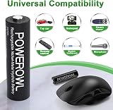 POWEROWL AA Rechargeable Batteries 8 Pack 2800mAh Ni-MH with 4 Bay Charger view 4