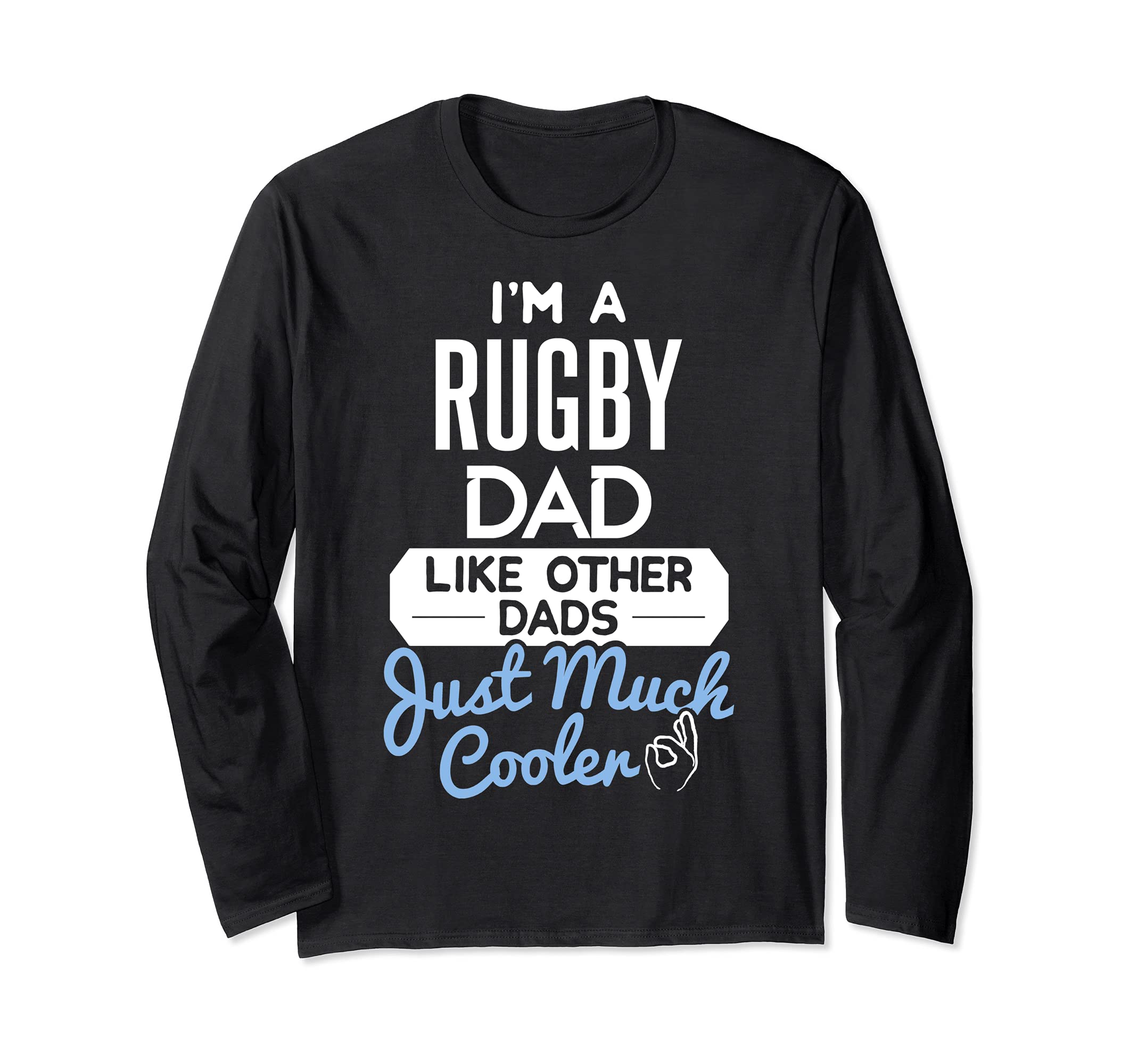 Cool Fathers Day Design Rugby Dad Long Sleeve T-Shirt