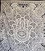 Popular Handicrafts Hamsa Hand Throw Hippie Wall Hanging Urban Sketched Hand Tapestry Urban Tapestry Wall Dorm Bedding Magical Thinking Tapestry 90x84 Inches,(230x215cms) Black and White