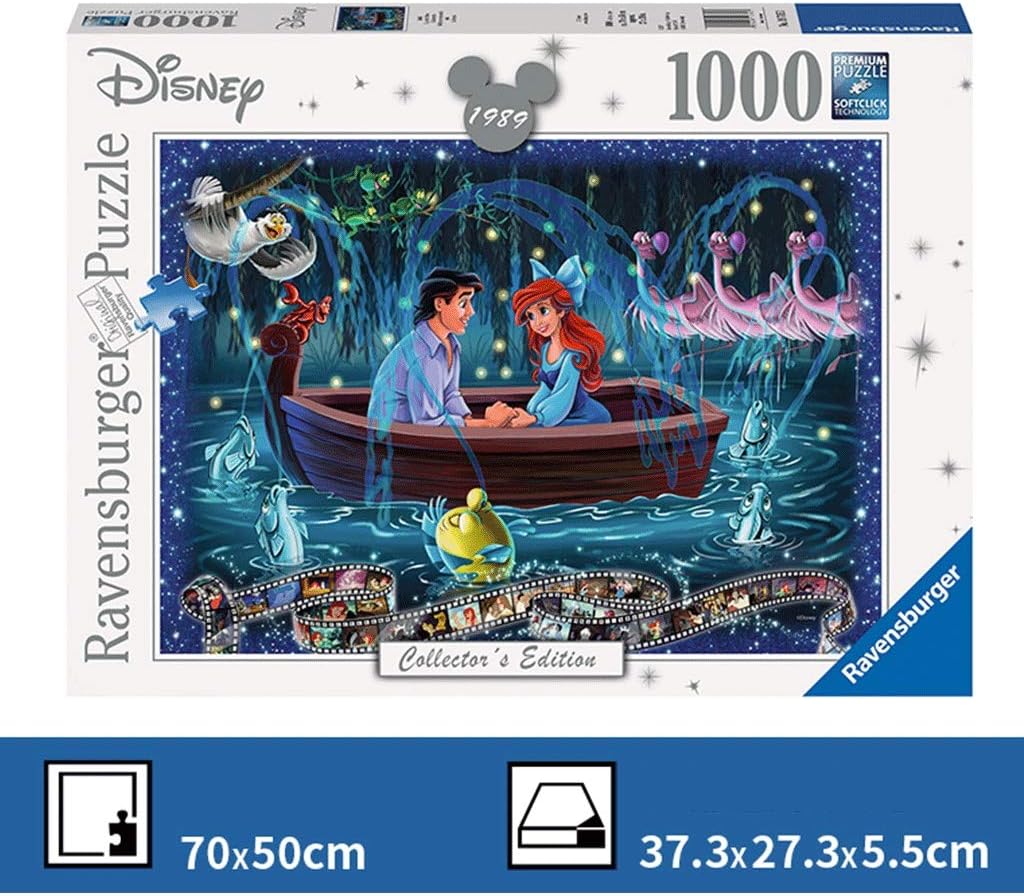 HIGQ IQ Ariel Disney Jigsaw Toy, 1000 Pieces Adult Large High Difficulty Educational Toy Birthday Gifts 0218