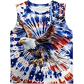 OOTBIN Boys Tank Tops Tie Dye Shirt Kids Sleeveless T Shirts Childrens Neon Tees for 5-14 Years Girls