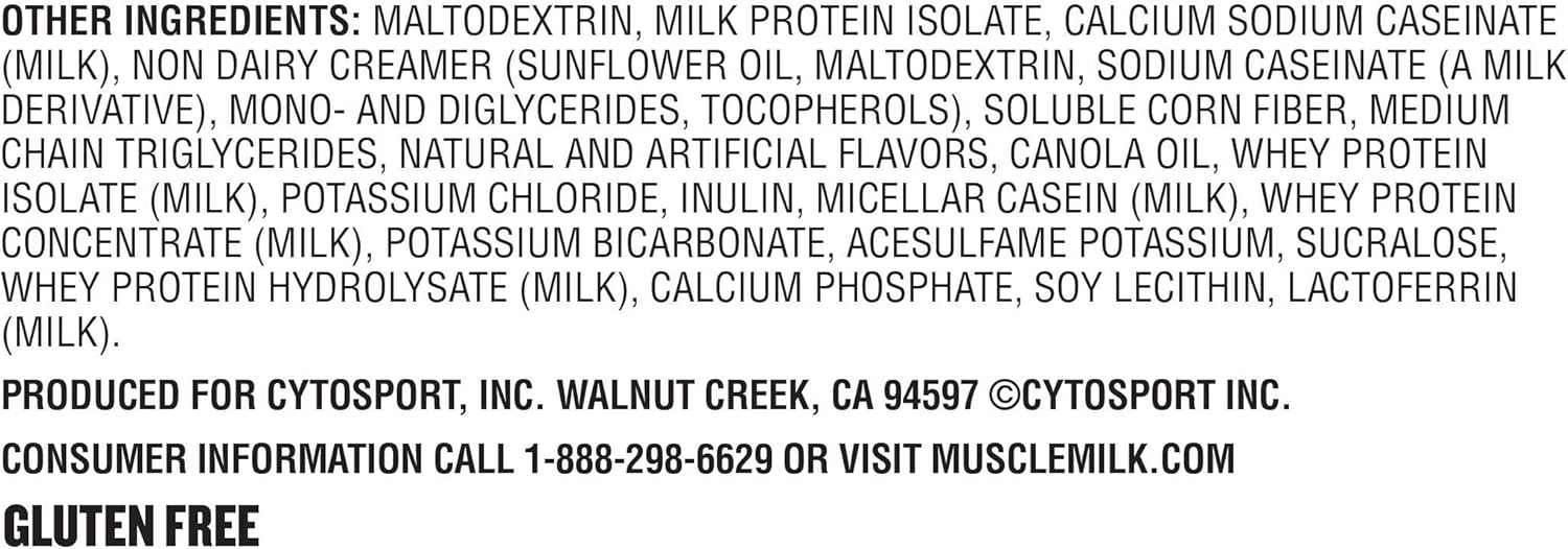Muscle Milk Gainer Protein Powder, Vanilla Crème, 32g Protein, 5 Pound: Health & Personal Care