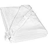 Zenzy 2" Queen Bamboo Mattress Topper Cover, Oeko-TEX Certified, Ultra-Soft Zippered Topper Protector with Adjustable Straps, Washable (Cover Only)