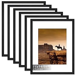 A PLUS MAX 11x14 Picture Frame Set of 6, Engineered