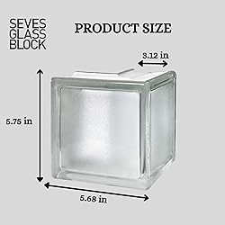 Seves Glass Block 6x6x3 Arctic Sharp Corner 90