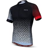 Hotlion Cycling Jersey Men Bike Shirts Short Sleeve Bicycle Jacket with Pocket for Biking Riding