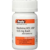 Rugby Meclizine 12.5mg. Antiemetic, 100CT (Pack of 1)