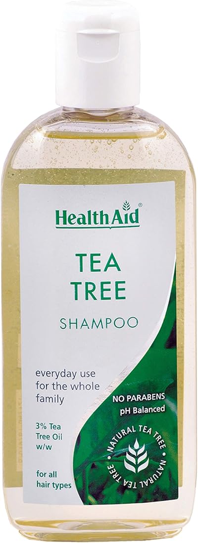 HealthAid Tea Tree Shampoo 250ml - Scalp Protection, Anti-Dandruff, Lice