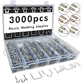 DLronwey Plastic Welding Staples 3000 pcs,6 Types Hot Staples for Decoration,Auto Repair,Architectural Modelling,Toy Manufact