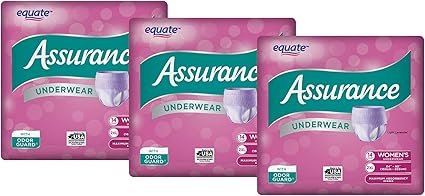 Amazon Com Pack Of 4 Assurance Incontinence Underwear For Women Maximum 2xl 14 Ct Health Personal Care