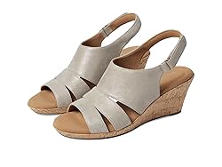 Rockport Women's Briah Sling Wedge Sandal, Taupe