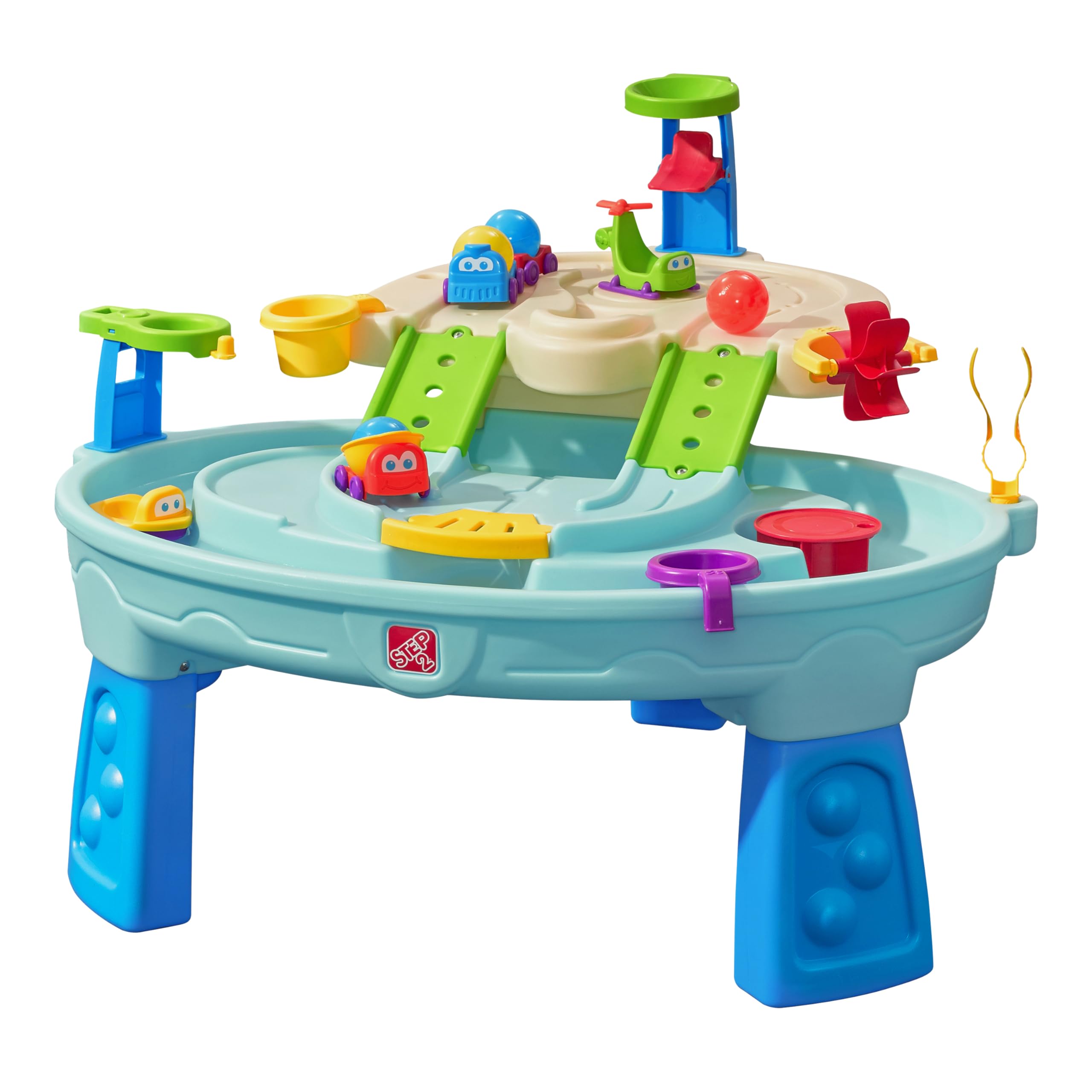 Step2 Ball Buddies Adventure Center Water Table for Kids, Indoor and Outdoor Kids Water Sensory Table Pool, Ages 1.5+ Years Old, 23 Piece Water Toy Accessories, Blue