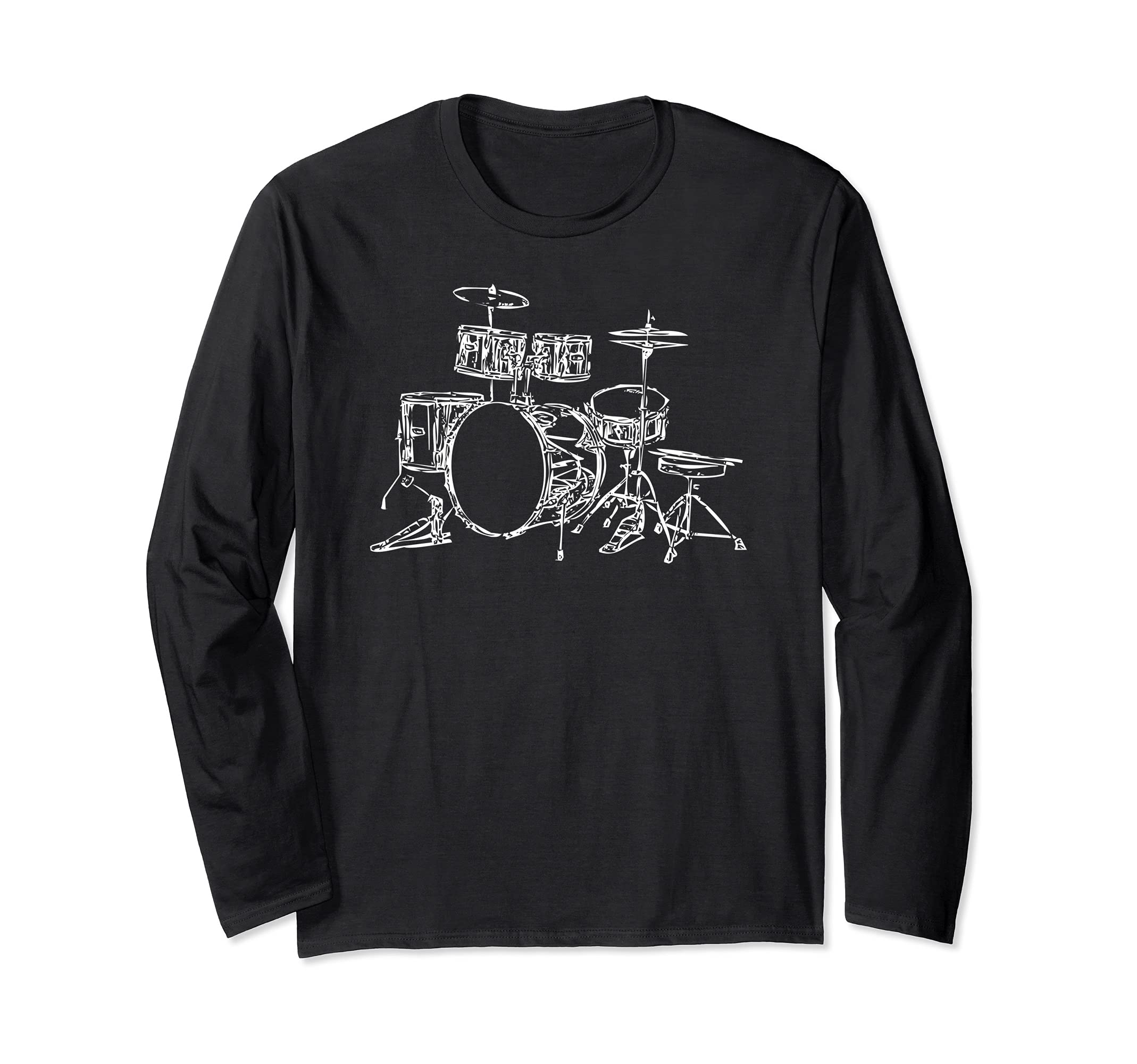 Drum Drummer Music Musical Instrument Musician Percussion Long Sleeve T-Shirt