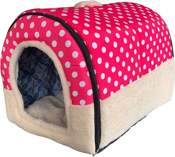 ANPPEX Igloo Dog House, Portable Cat Igloo Bed with 2