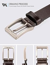 WOLFANT Men's 35mm Dress Casual Belt,100% Italian