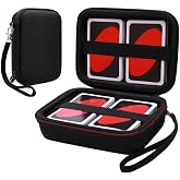 L LTGEM 300+ Card Game Case Compatible with UNO Playing Card Holder, Black | Fits Phase 10/Pokemon/Piles/Exploding Kittens/Five Crowns/Flip 7/SKYJO/Slingz/Go Fish/Dutch Blitz/Monopoly Deal, Case Only