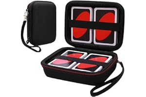 L LTGEM 300+ Card Game Case Compatible with Pokemon/UNO/Piles/Phase 10/Exploding Kittens/Five Crowns/Flip 7/SKYJO/Slingz/Survivor/Go Fish/Dutch Blitz/Monopoly Deal and Playing Card, Black(Case Only)