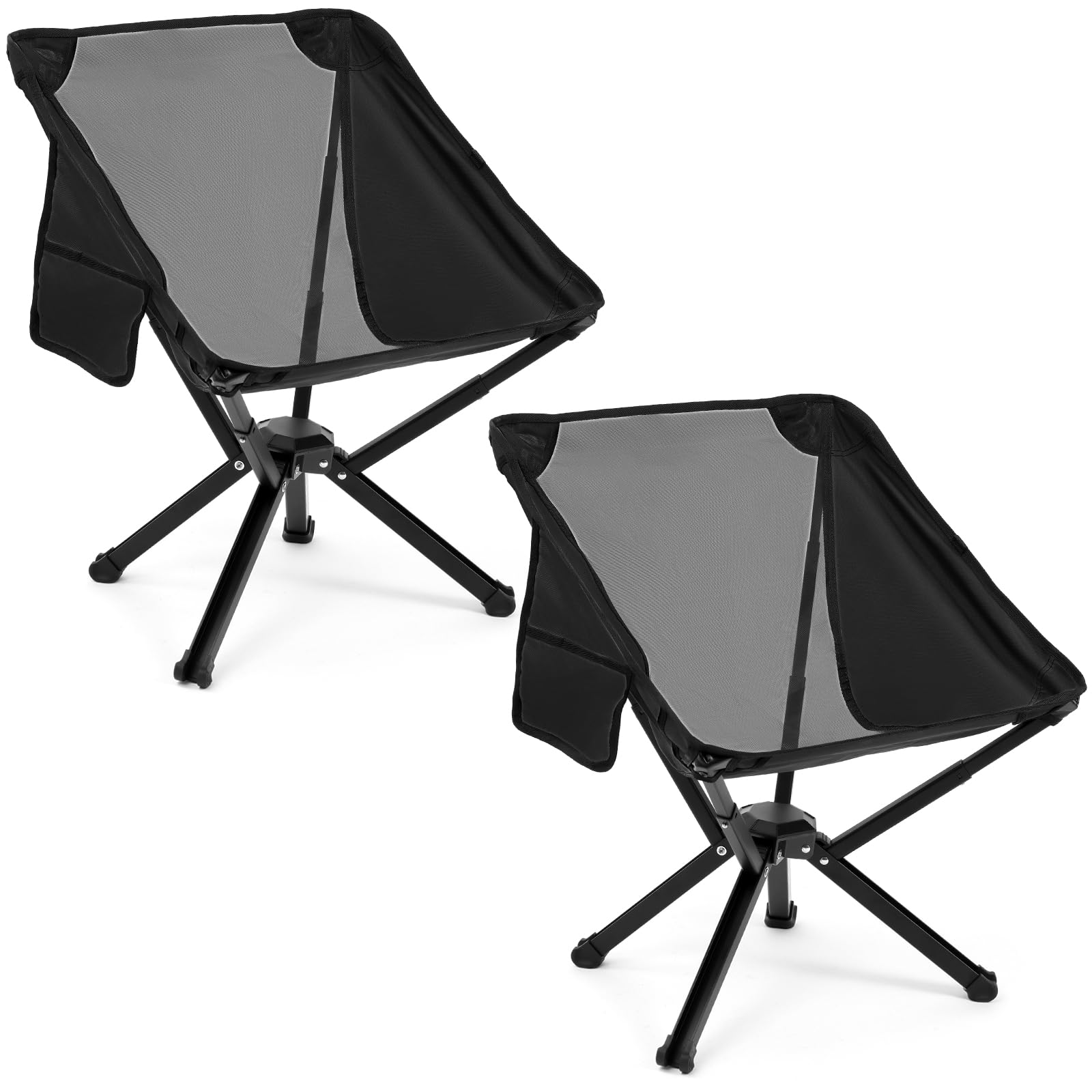 Packing Chairs LING RONG 2 Pack Portable Chairs, Camping Chairs Supports 350 LBS ...