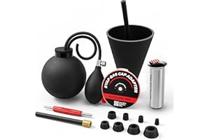 AUTOLINE PRO Automotive EVAP Smoke Machine Premium Accessories(5) - Universal Gas Cap Adapter | Plugs Kit(8) | EVAP Service Port Adapter | Bladder Adapter | Cone Adapter (+ Cone + EVAP Adapter + GasCap + Bladder)