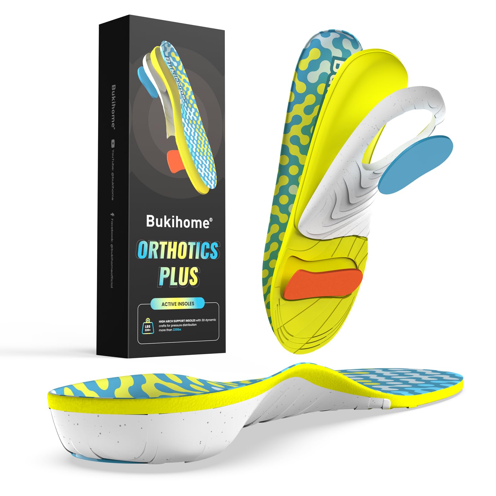 Photo 1 of Orthotic Insoles for Plantar Fasciitis, Flat Feet & High Arches - Rigid Arch Support with Deep Heel Cup & Shock Absorption | Correct Overpronation, Velvet Comfort (Men/Women), XL, Men(10-11)