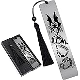 Berirexrion Dragon Bookmark for Men - Dragon Metal Bookmark Gifts for Readers Fantasy Novel Book Accessories with Pendant for Book Lovers Bookworm Teachers Reading Christmas Thanksgiving Birthday Gift