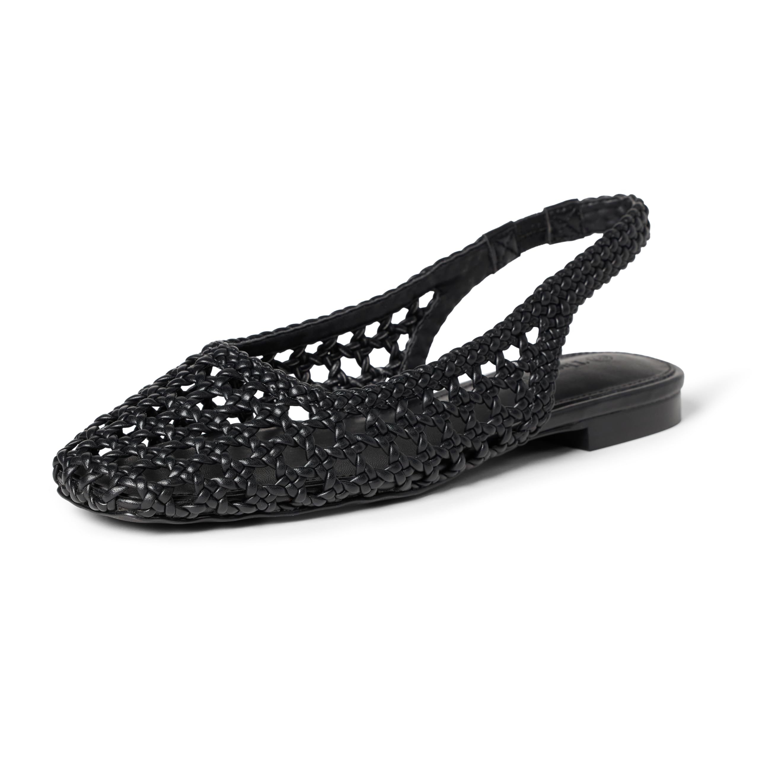 Photo 1 of The Drop Women's Palma Woven Slingback Flat, Black Woven, 7