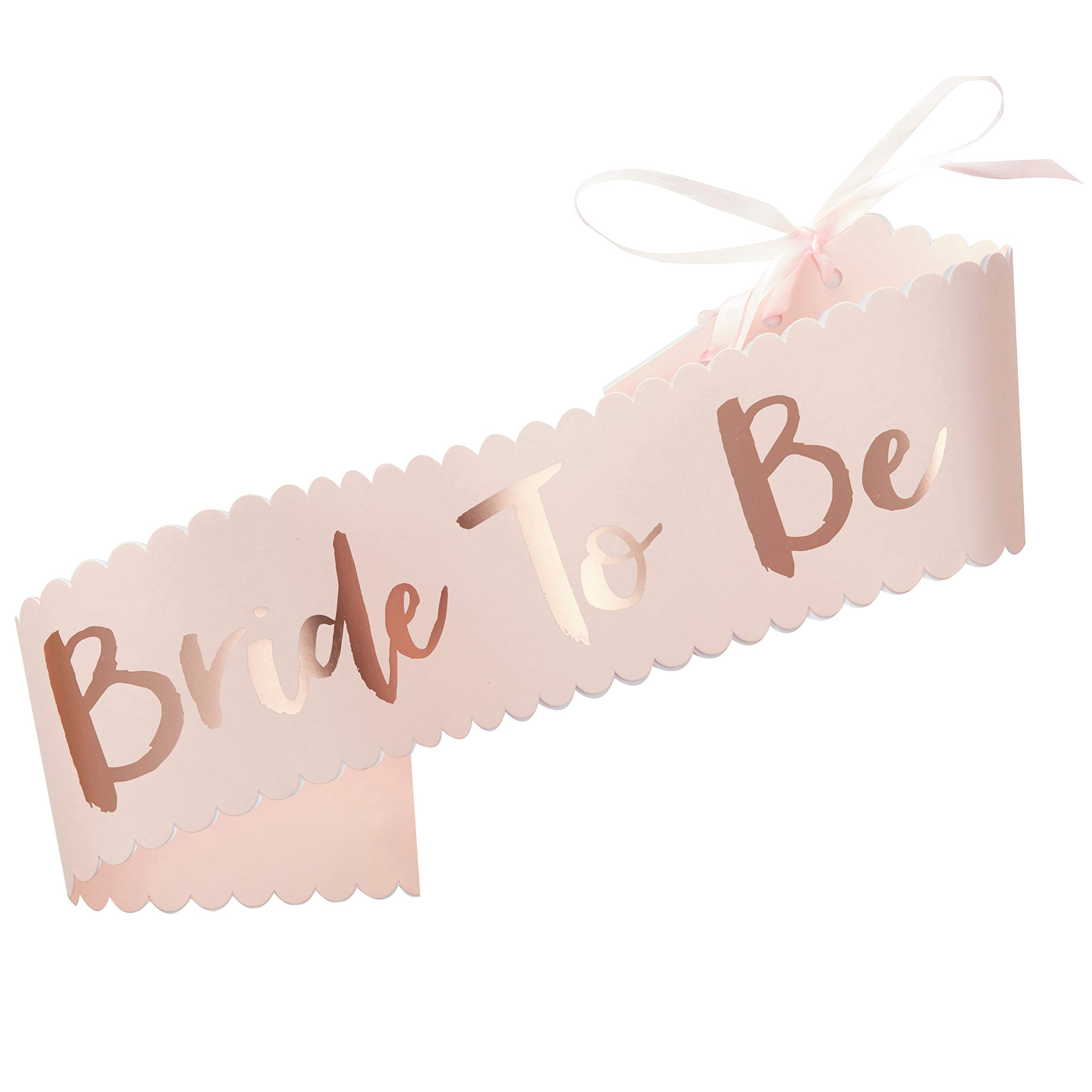 Ginger Ray Bride To Be Sash - Pink & Rose Gold Foiled Sash - Hen Party Accessories Part of our “Team Bride” Range