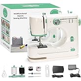 Mini Dual-Speed Sewing Machine Double Needle & Double Thread 12 Stitch Modes Beginner-Friendly Household Sewing Machine, ldeal for Adults & Beginners