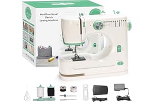 Mini Dual-Speed Sewing Machine Double Needle & Double Thread 12 Stitch Modes Beginner-Friendly Household Sewing Machine, ldea