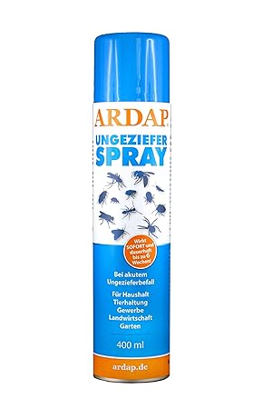 ARDAP Ungezieferspray mit Sofort- und Langzeitwirkung, bis zu 6 Wochen wirksamer Schutz zur Bekämpfung von Ungeziefer- und In