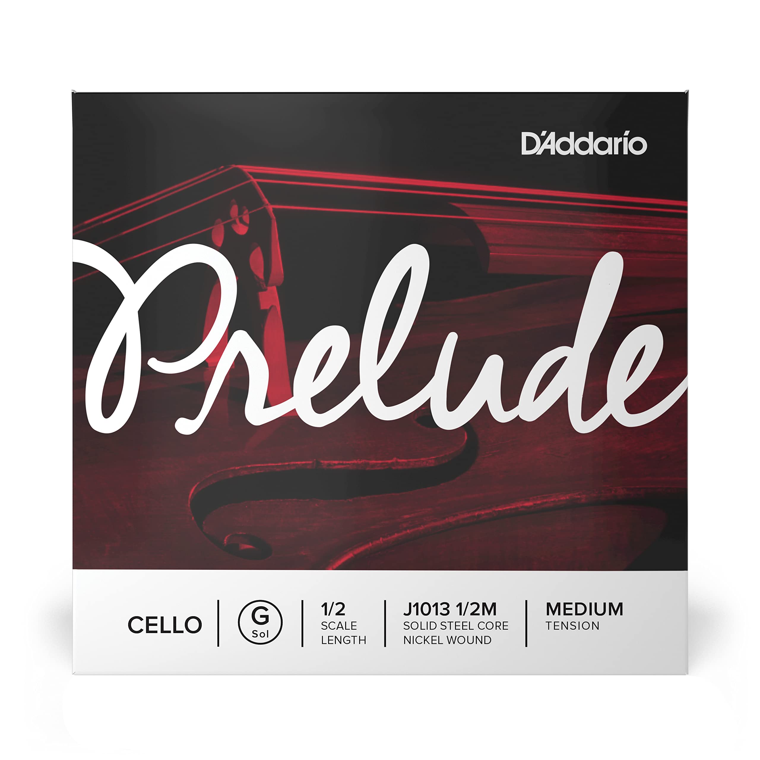 D'Addario J1013 1/2M Prelude 1/2 Scale Medium Tension Single G String for Cello
