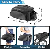 Eyein 12L Waterproof Bike Rear Rack Bag with Reflective Panel and Bottle Holder view 2