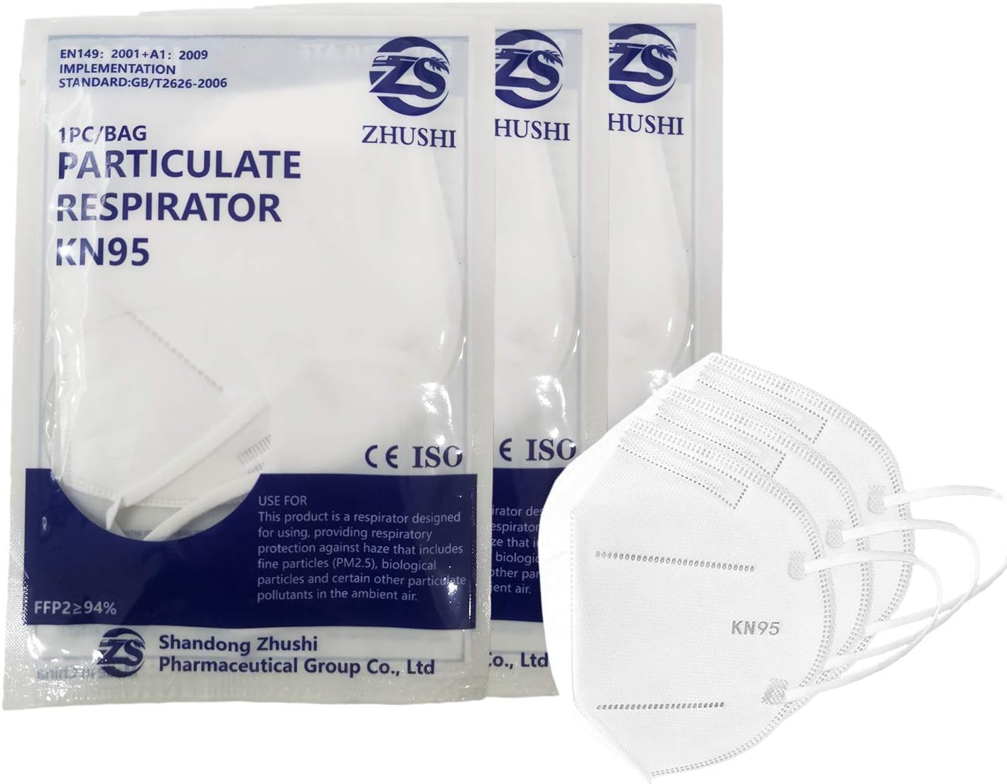 tech LIVING 3 Surgical Medical Face Masks with Single Sealed Bag, 4Ply Masks;US Stock; Must See Pic 2&3; Only Buy from"Sold by Tech Living", Official Distributor of"ZhuShi"