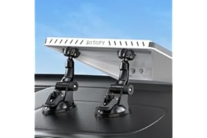 SOTOFY Starlink Mini Dash Mount, 360° Adjustable Dual Base Suction Cup with U-Shaped Cradle for Dashboard, Windshield, Starlink Mini Mobility Accessories for Car, RV, Boat, Truck