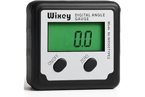 Wixey Digital Angle Gauge with Backlight – Easy-to-Read Magnetic Digital Angle Finder for Table Saw & Miter Saw – Precision Measuring Tools for Woodworking Tasks Like Cutting Bevels & Compound Angles
