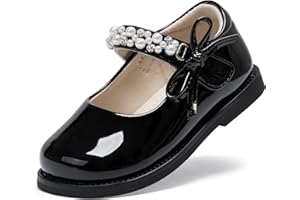 PHIRAMIN Toddler Girl Mary Jane Student Oxford Shoes-Little Girl School Uniform Shoes for Wedding Party
