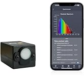 Lab Analytical Equipment Handheld Portable Wavelength 340-1000nm Spectrometer Test Spectrum CCT CRI LUX Plant Grow Light LED Measurement PPFD PAR Meter Blue Light with Mobile APP and PC Software