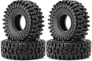 Lifehead 1.9inch Tires - All Terrain Rubber Tires for 1/10 RC Crawler Car TRAXXAS TRX4 TRX6 Axial SCX10 90046 90047 SCX10 III AXI03007 Tamiya CC01 YK4102 RGT EX86130/4.7in Outer Diameter