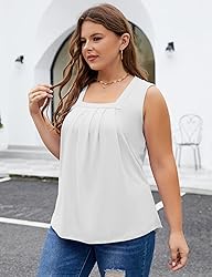 KTILG Camisole Tops for Women Dressy Square Neck