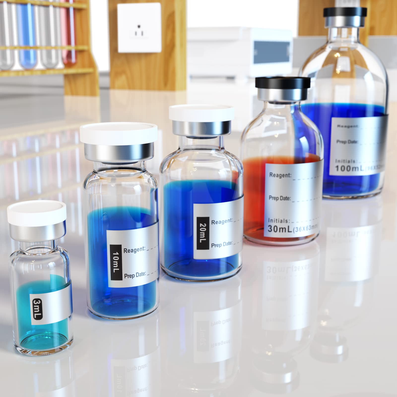 Biomedical Vials Mua Biomed Solutions Empty Sterile Vial Sealed with Butyl Rubber ...