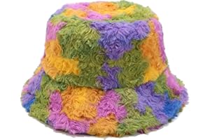 Dirholl Women's Winter Faux Fur Fuzzy Warm Bucket Hat