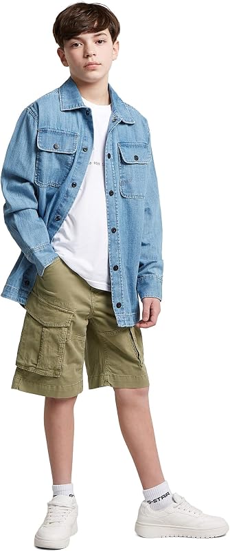 Jeans Knit pvt Ltd Rovic Zip 1 PM Pantaloncini, Verde (Ensis Green D29810-01-6057), 12 Anni Bambino