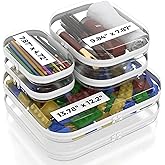 Extra Large 13.7" Durable Clear Hard Shell Zipper Case 6 Pack, 2x Large, 2x Medium, 2x Small, Clear Travel Makeup Case, Hard Plastic Travel Toiletry & Cosmetic Bag, Toy & Make Up Organizer Pouch