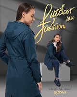 33,000ft Women's Rain Jacket Waterproof Lightweight Packable Sapphire Blue view 7