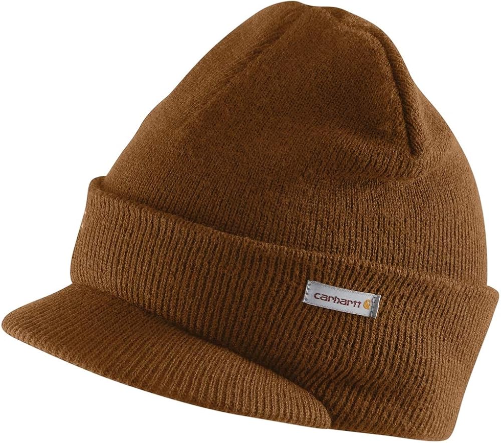 Carhartt Men's Knit Hat with Visor, Umber, One Size Amazon.ca