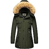 WenVen Women's Winter Waterproof Warm Parka Jacket with Detachable Fur Hood