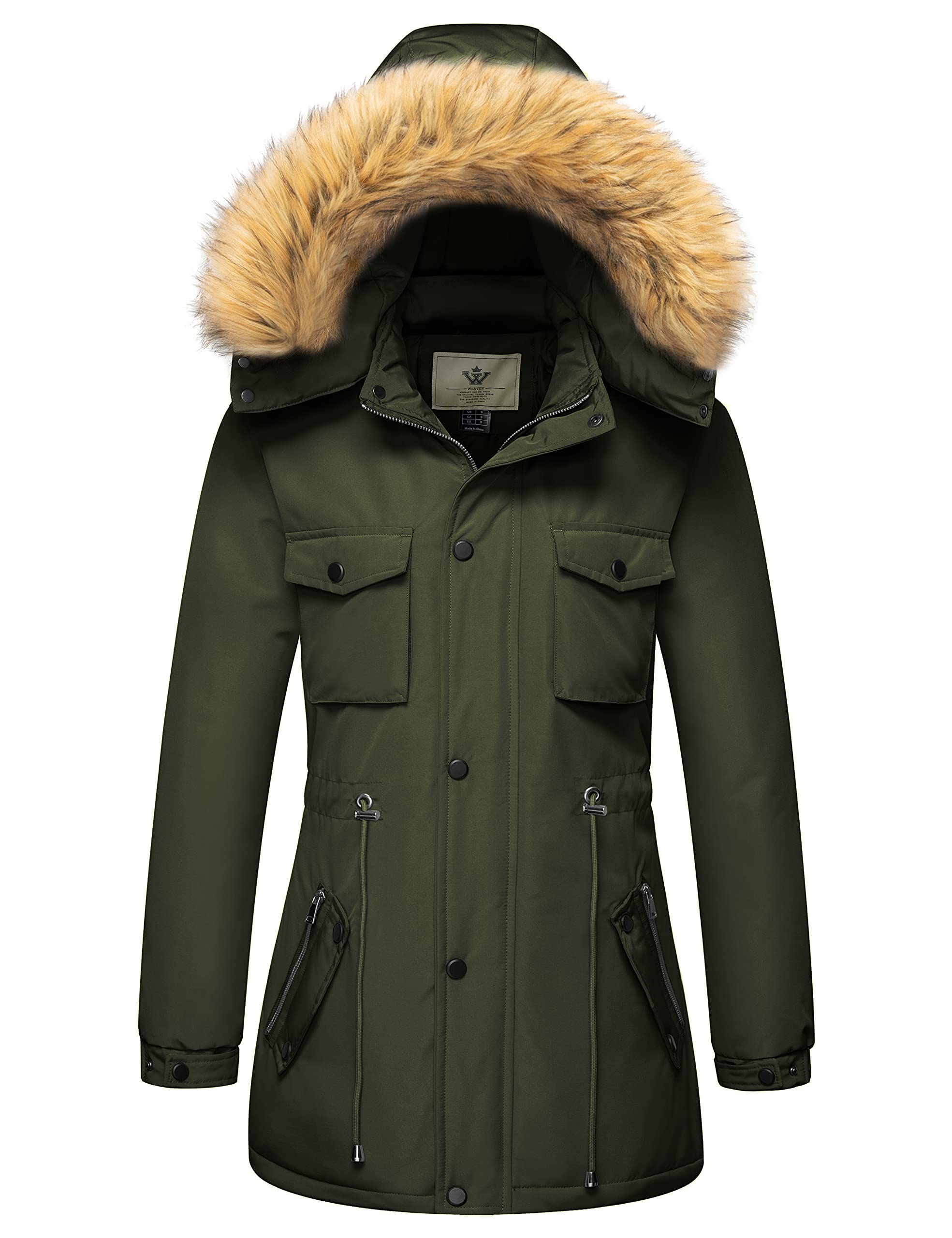 WenVen Women's Winter Insulated Utility Parka